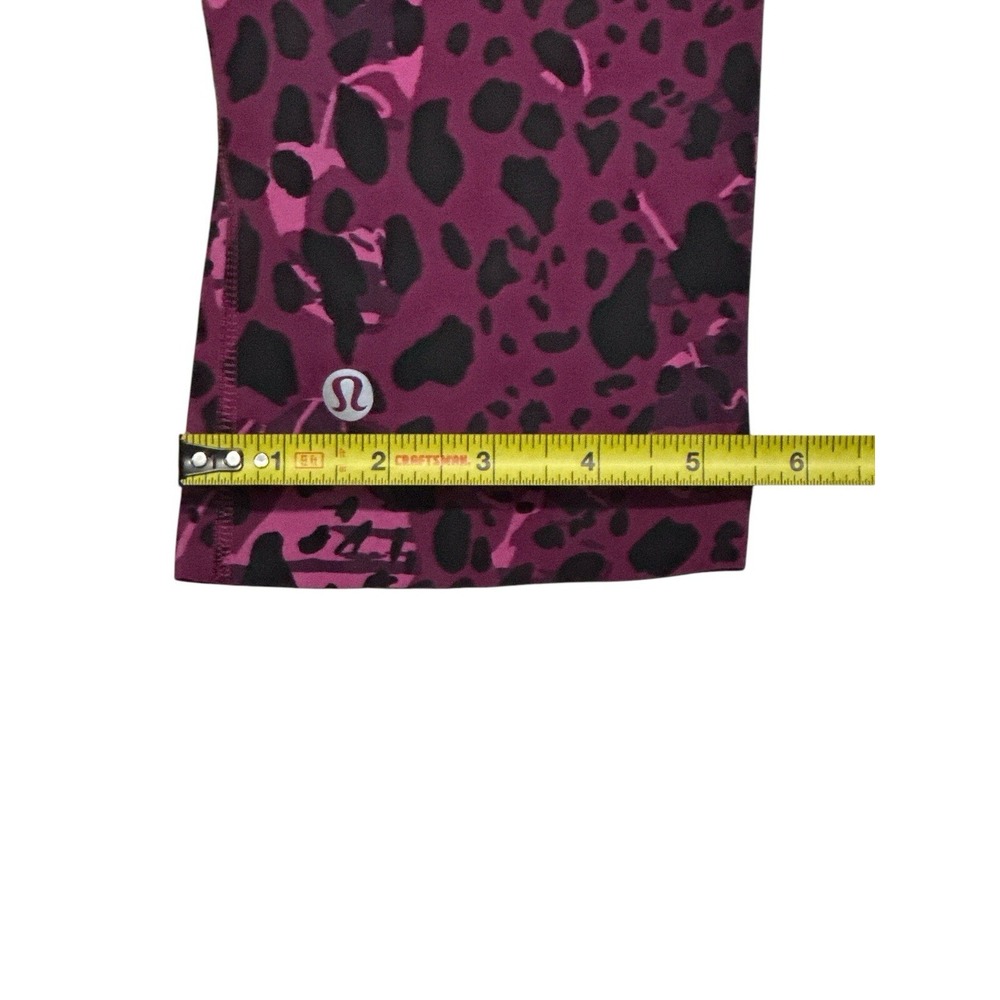 Lululemon Cheetah Camo Women's High Rise Crop Leggings Magenta Purple/Pink Size6 - Picture 12 of 12